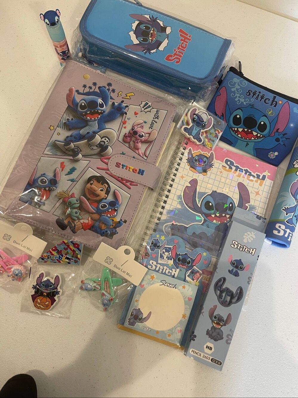 12 piece Stitch stationery set new